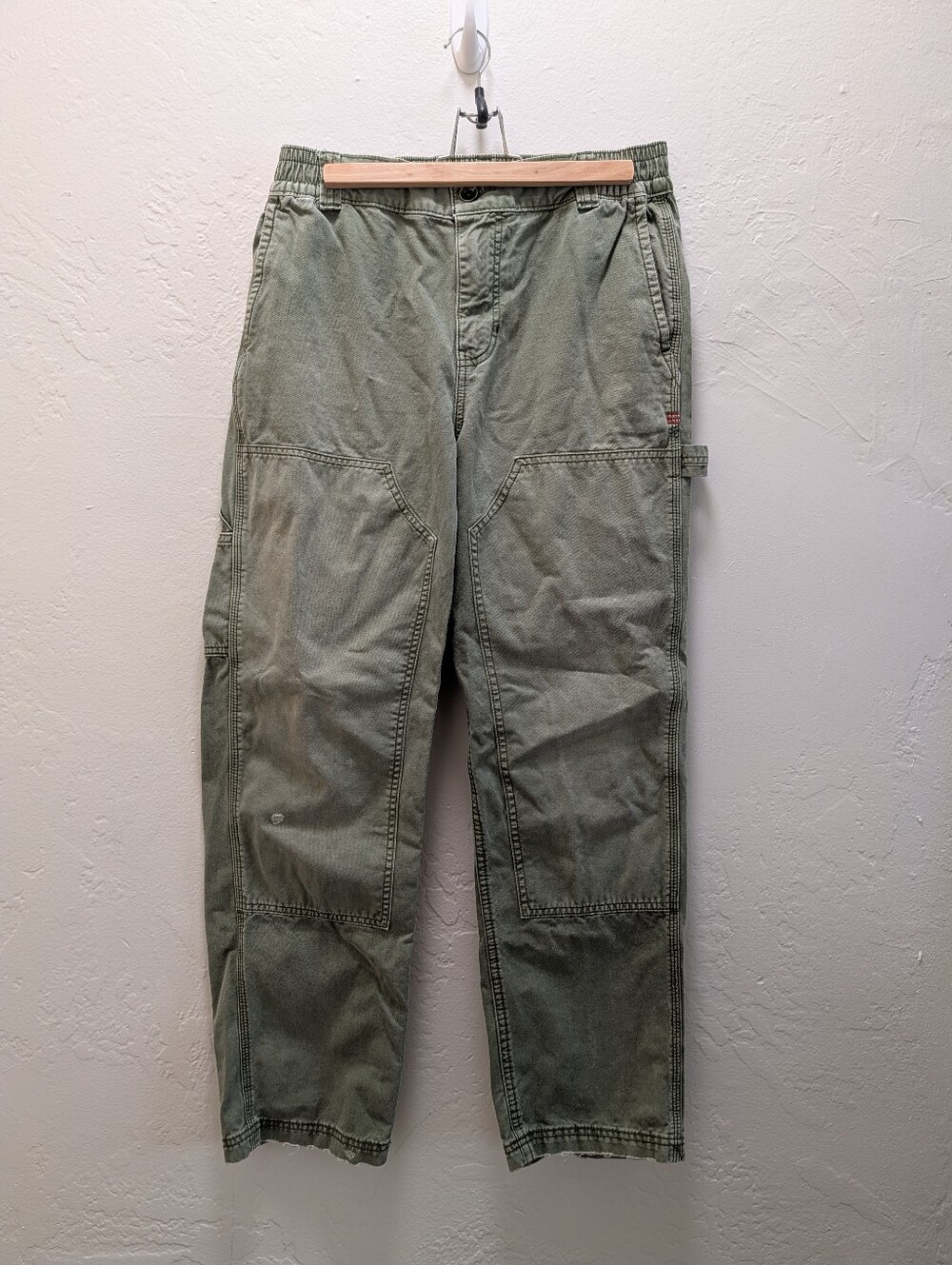 BDG Urban Outfitters Distressed Green Carpenter Utility Pants